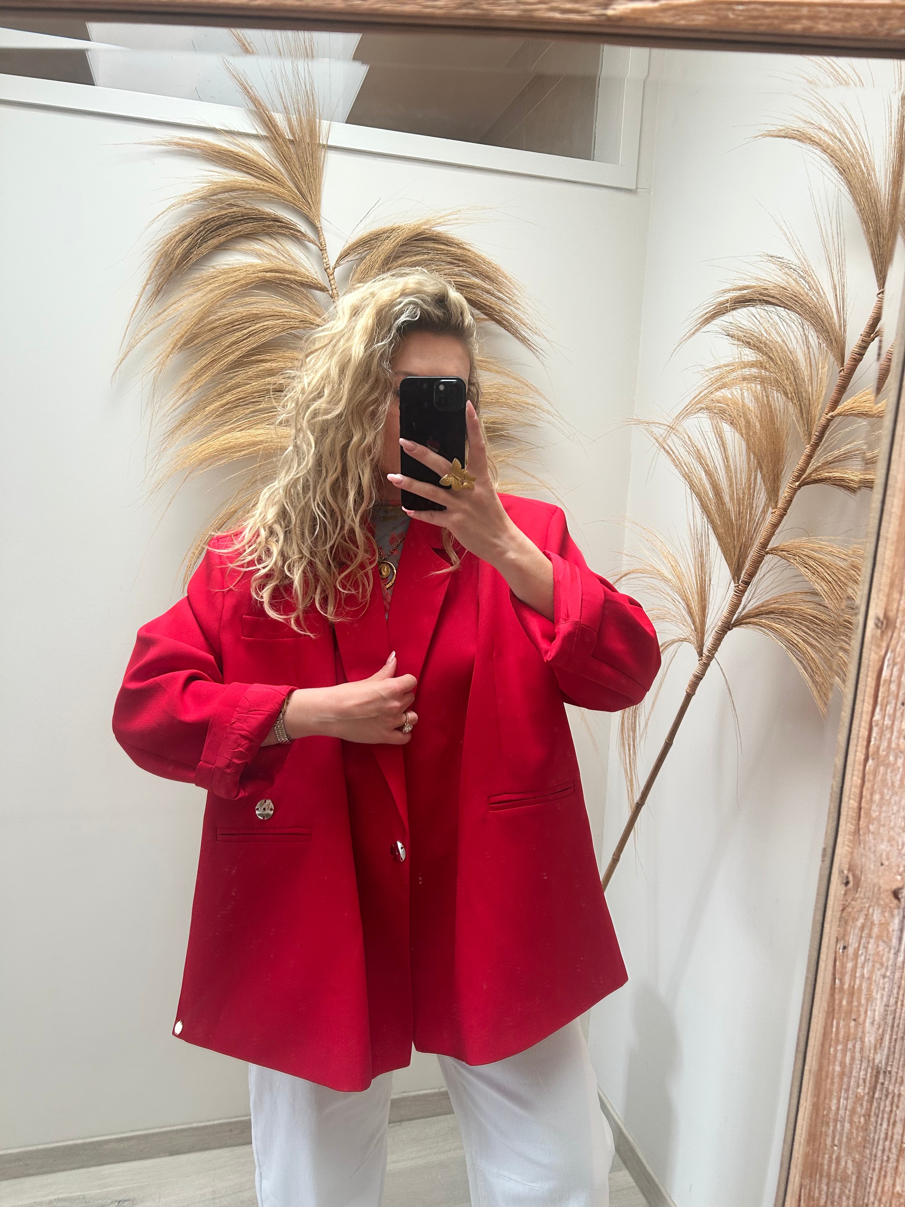 Jackie oversized blazer - rood