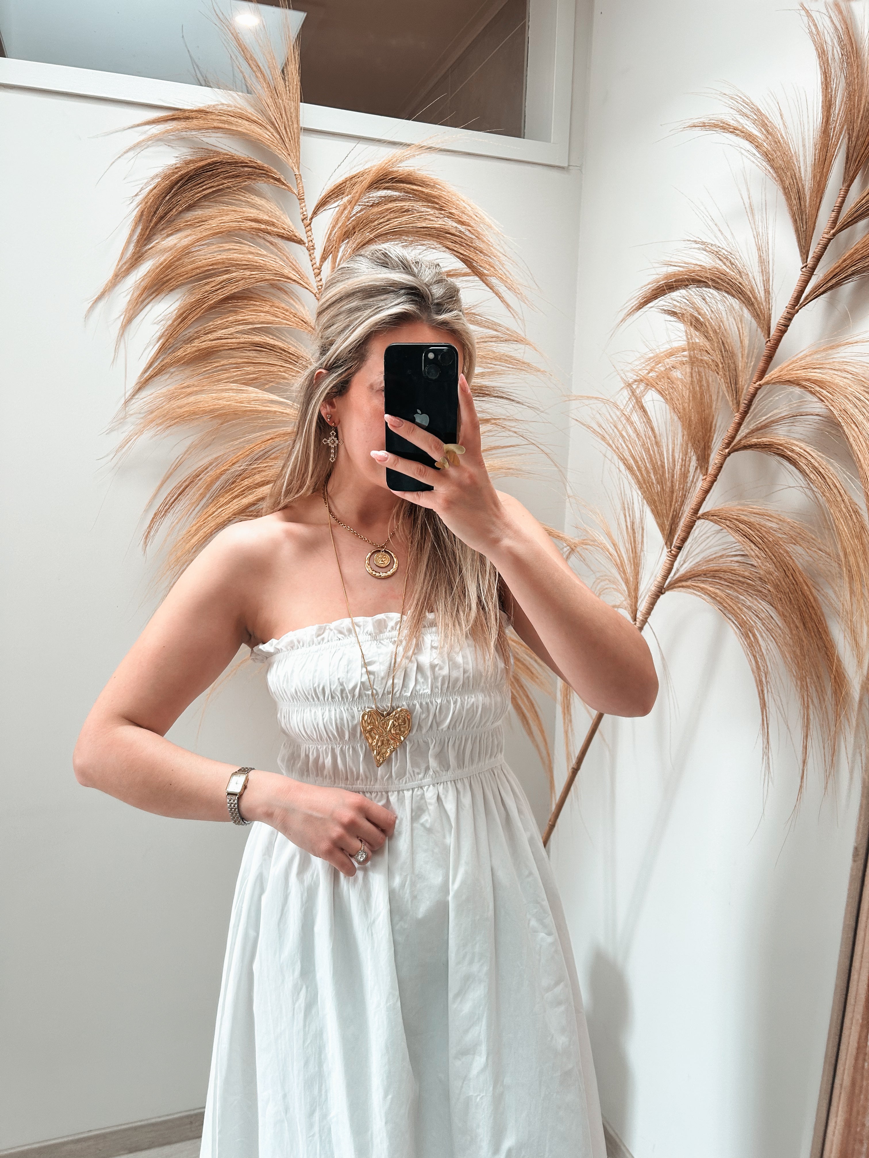 Laure strapless jurk