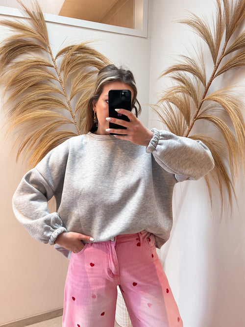 "Dogmom" sweater - grijs