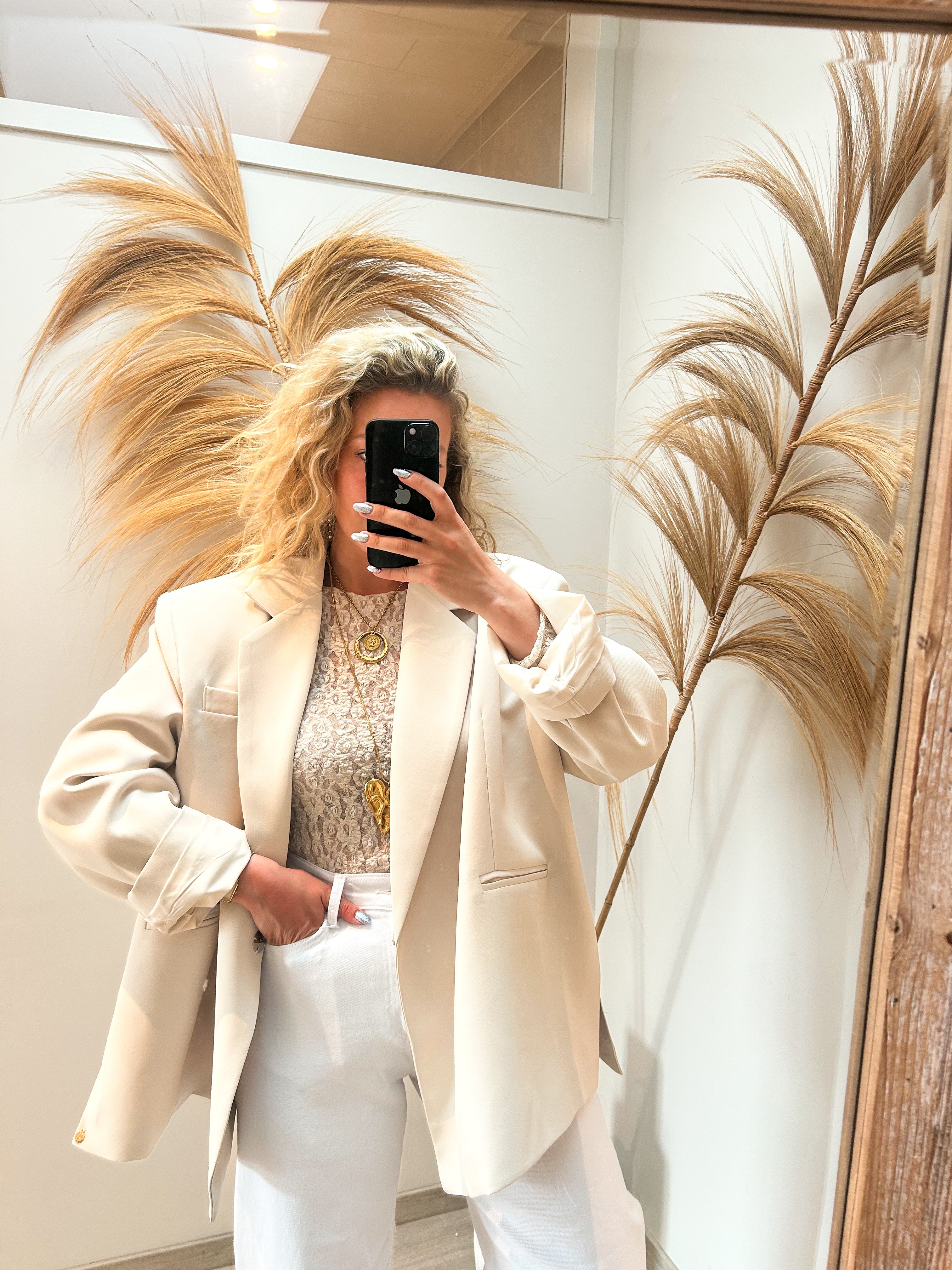 Jackie oversized blazer - beige