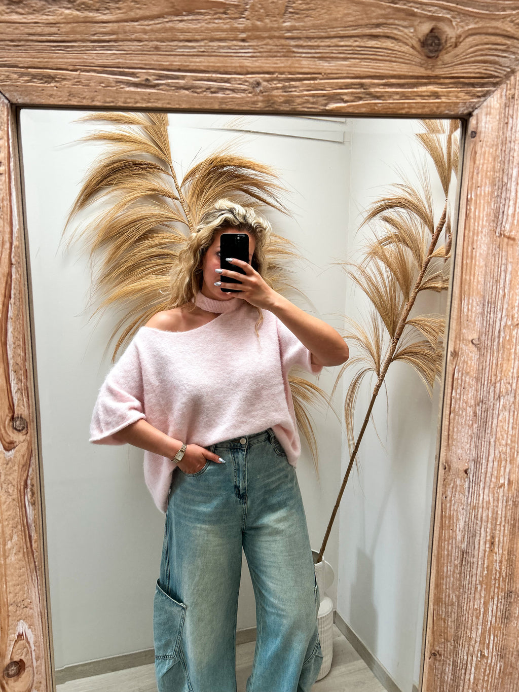 Ellie top - lichtroze
