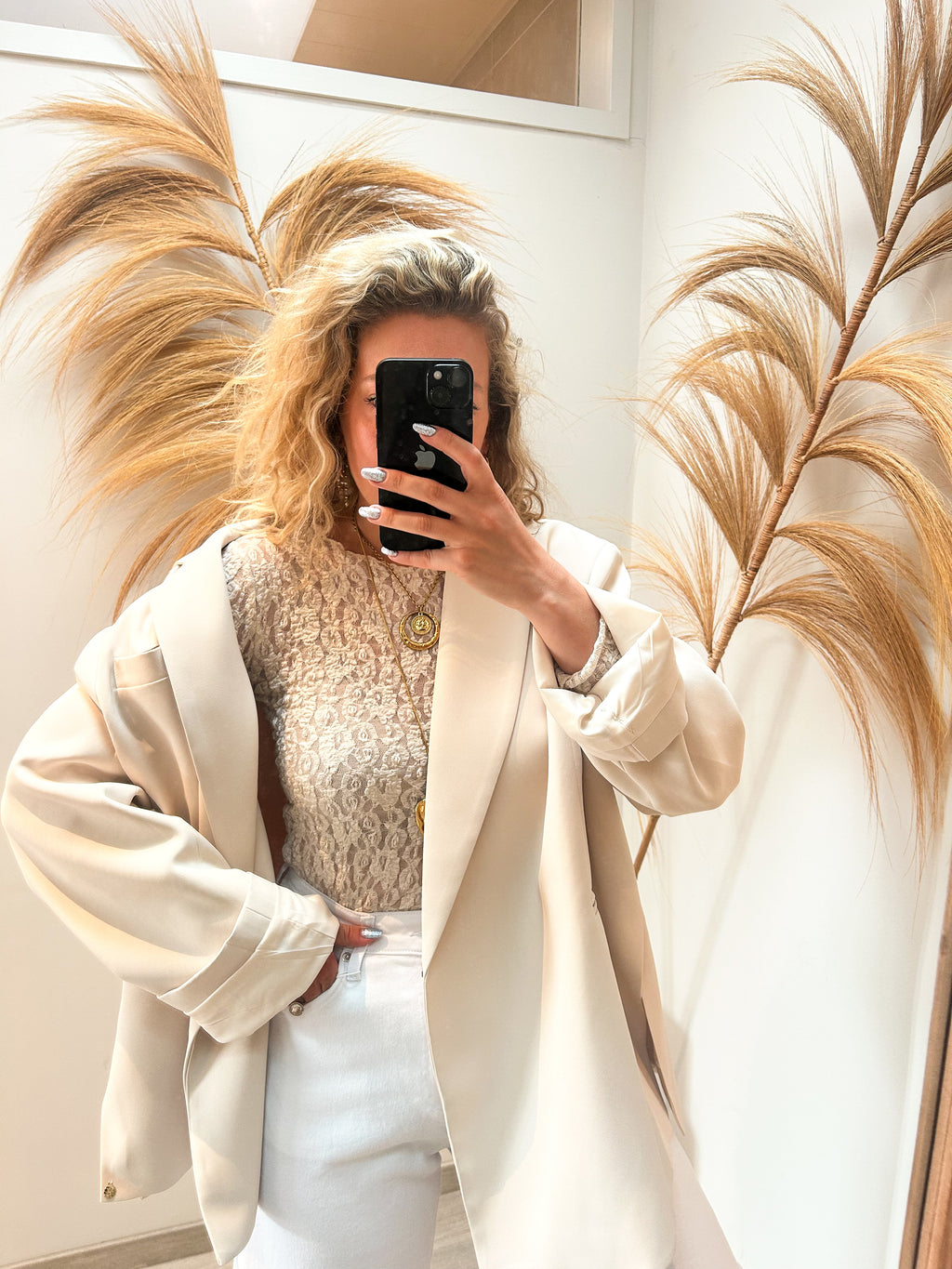 Jackie oversized blazer - beige
