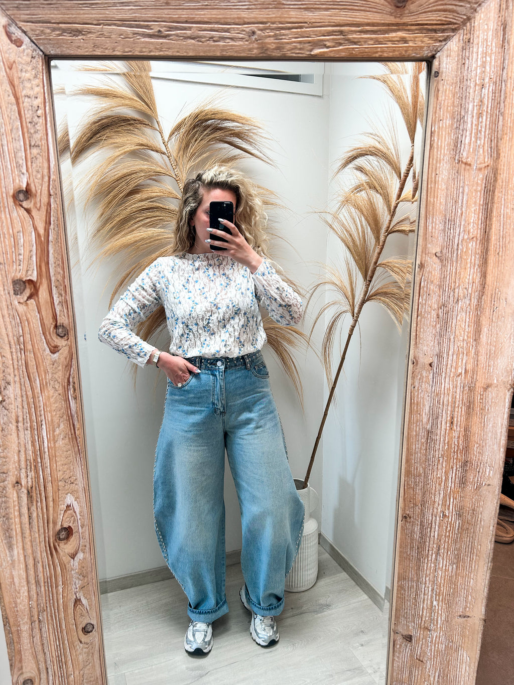 Thea top - blauw