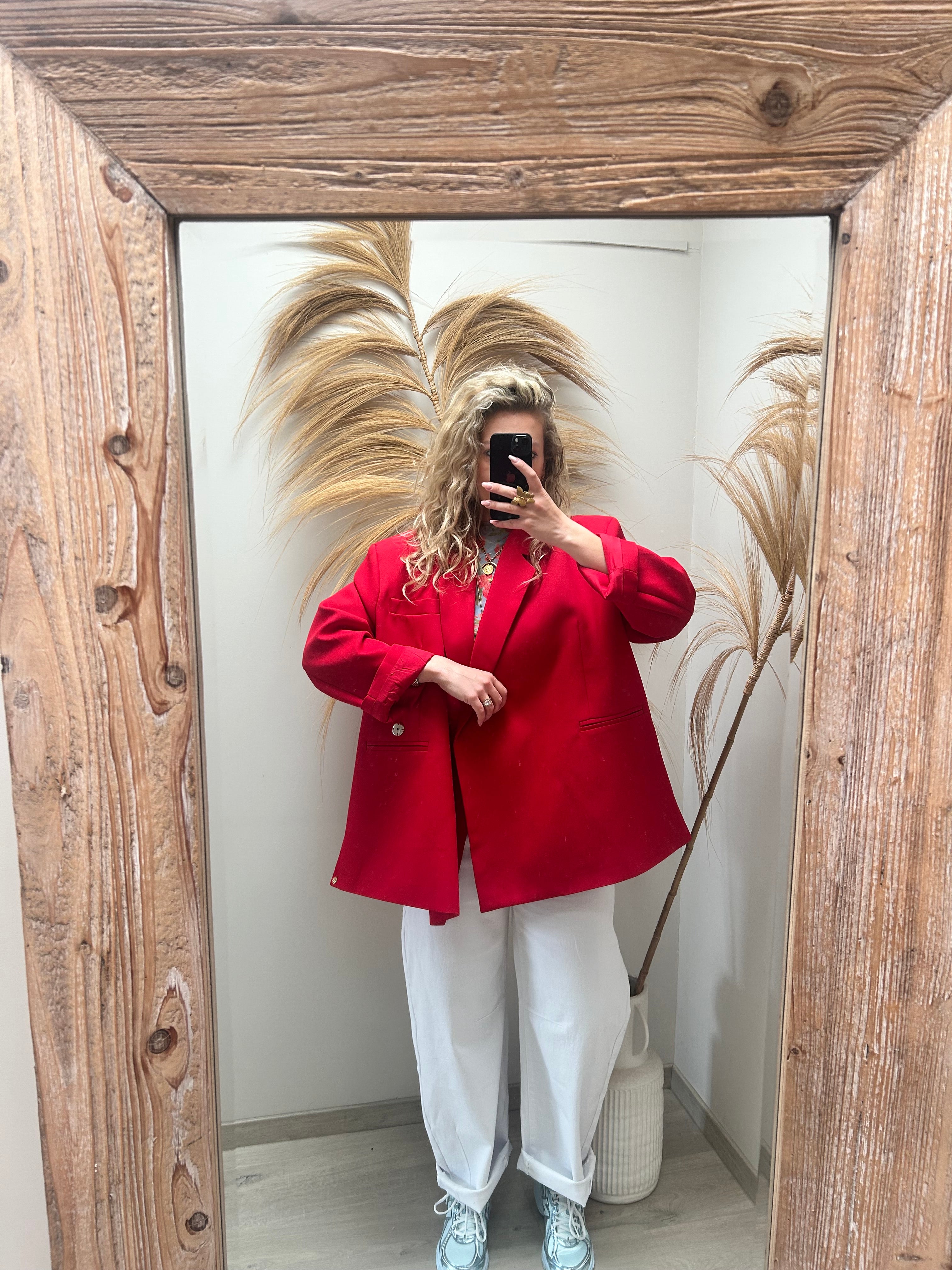 Jackie oversized blazer - rood