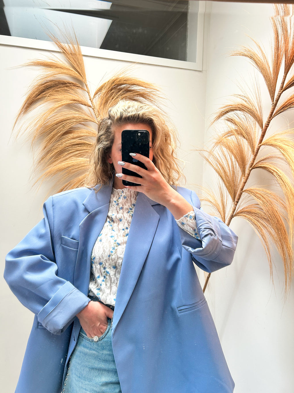 Thea top - blauw