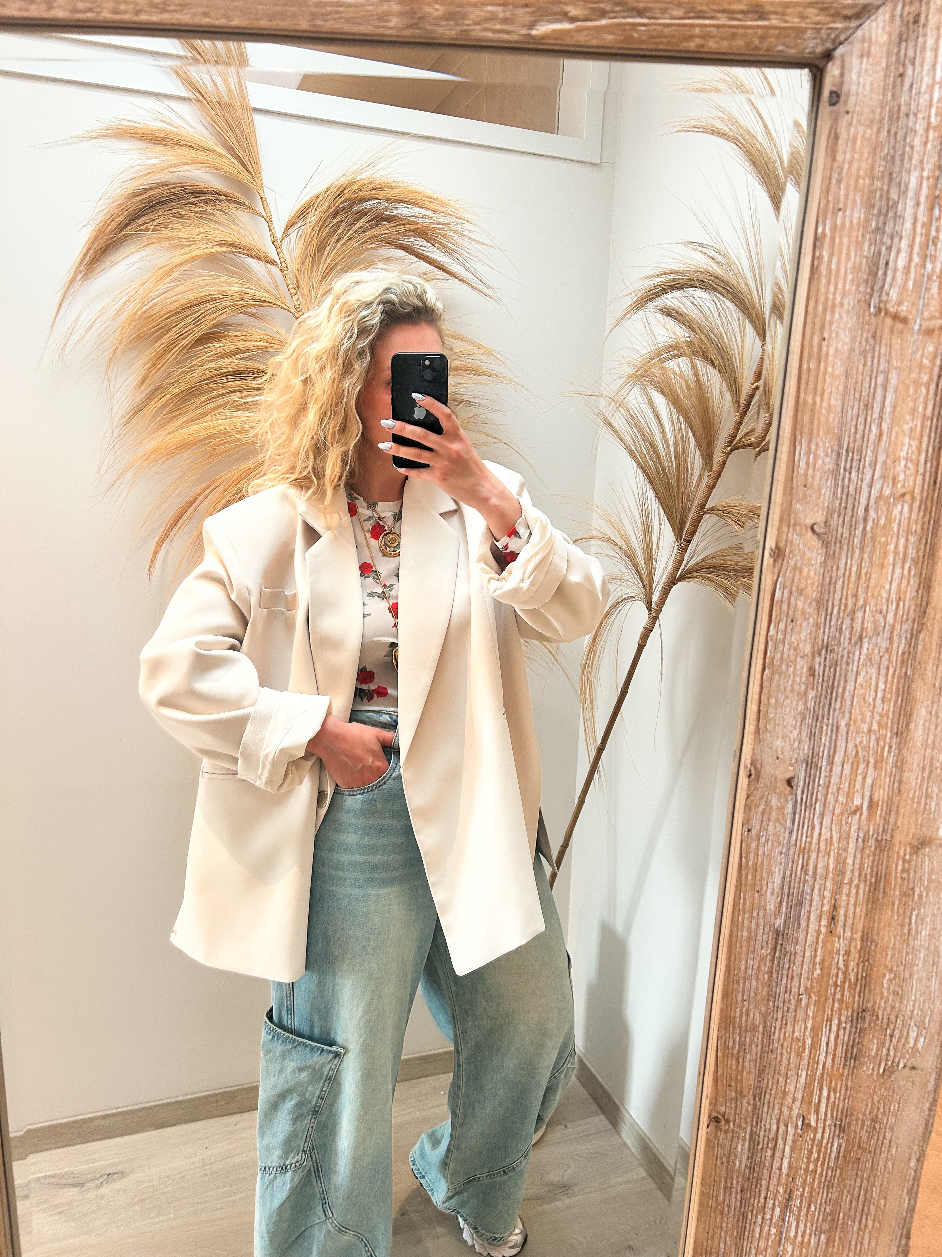 Jackie oversized blazer - beige
