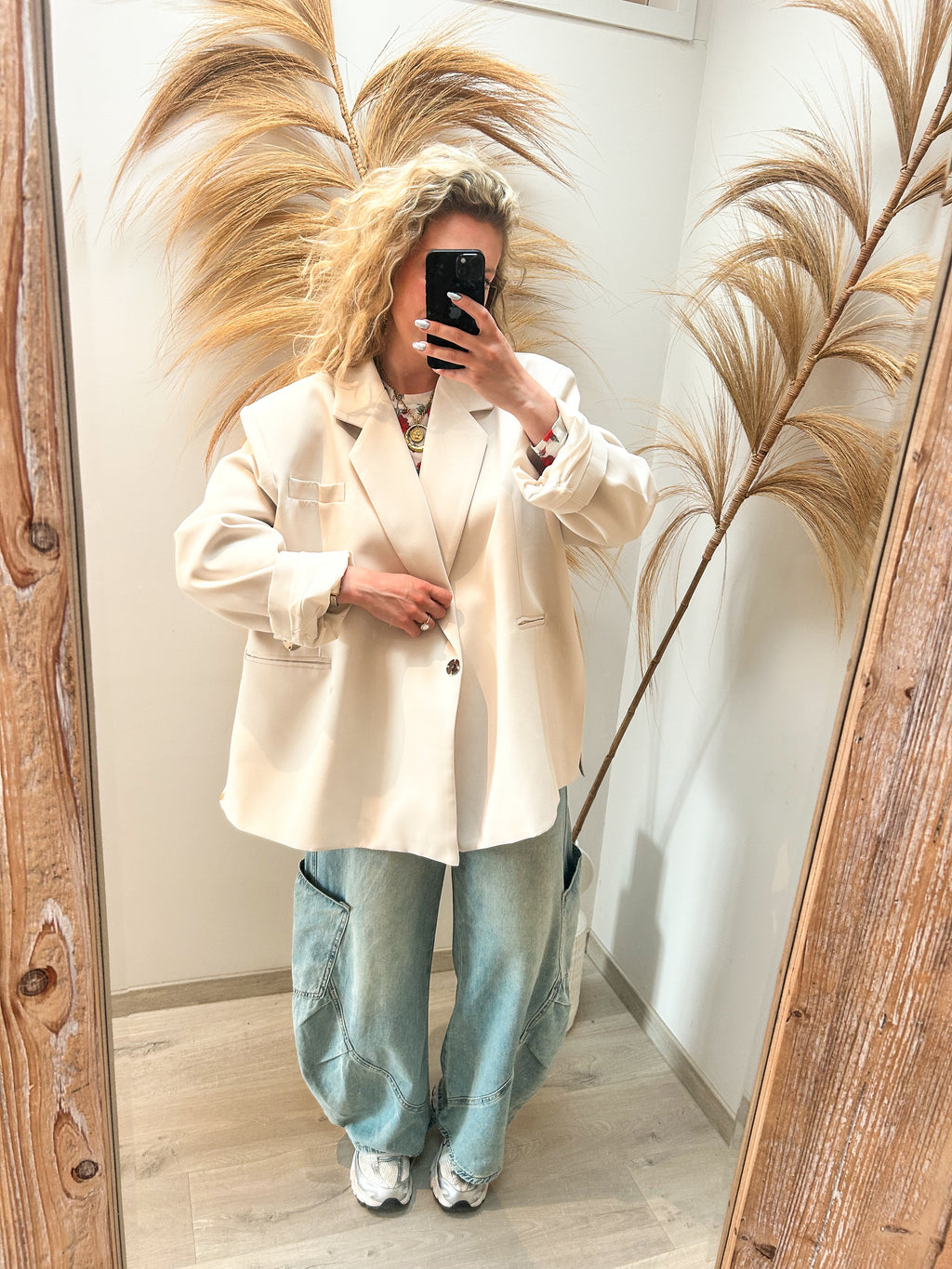 Jackie oversized blazer - beige