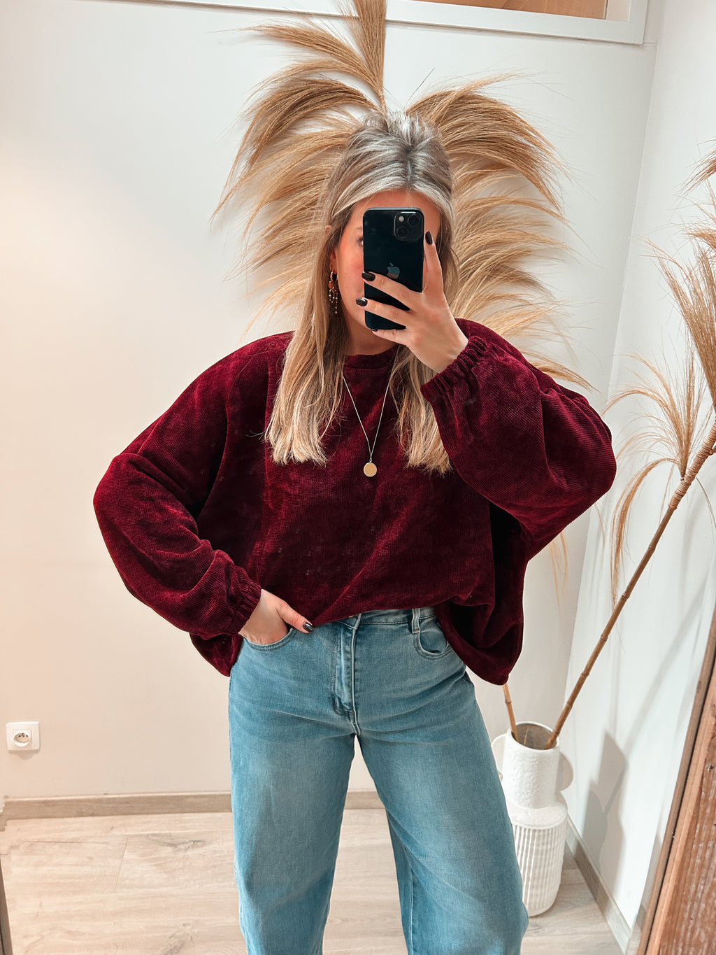 Nori sweater - burgundy
