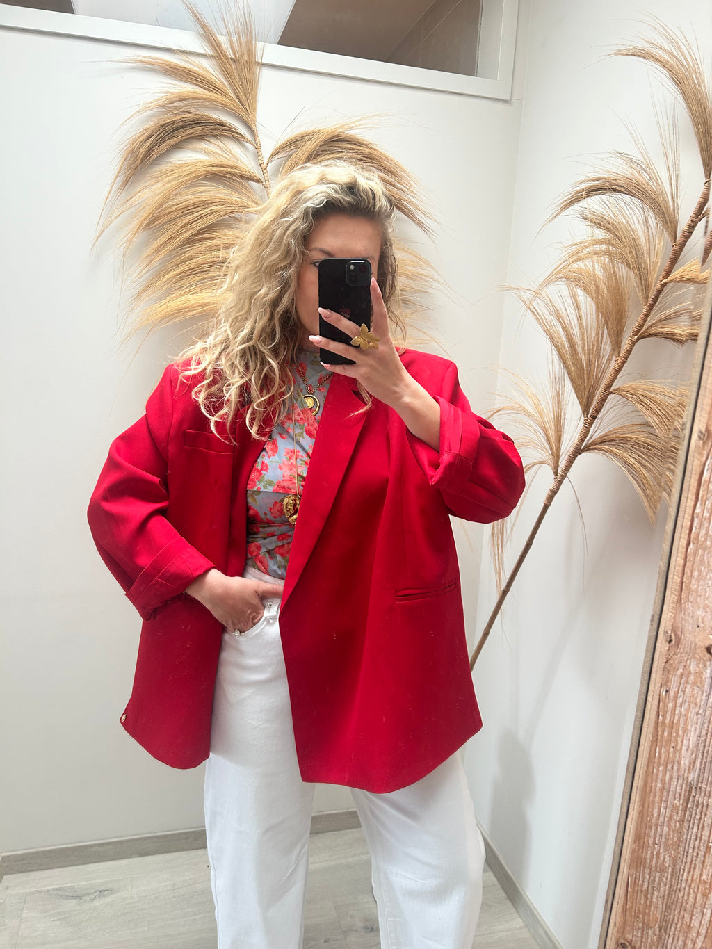 Jackie oversized blazer - rood