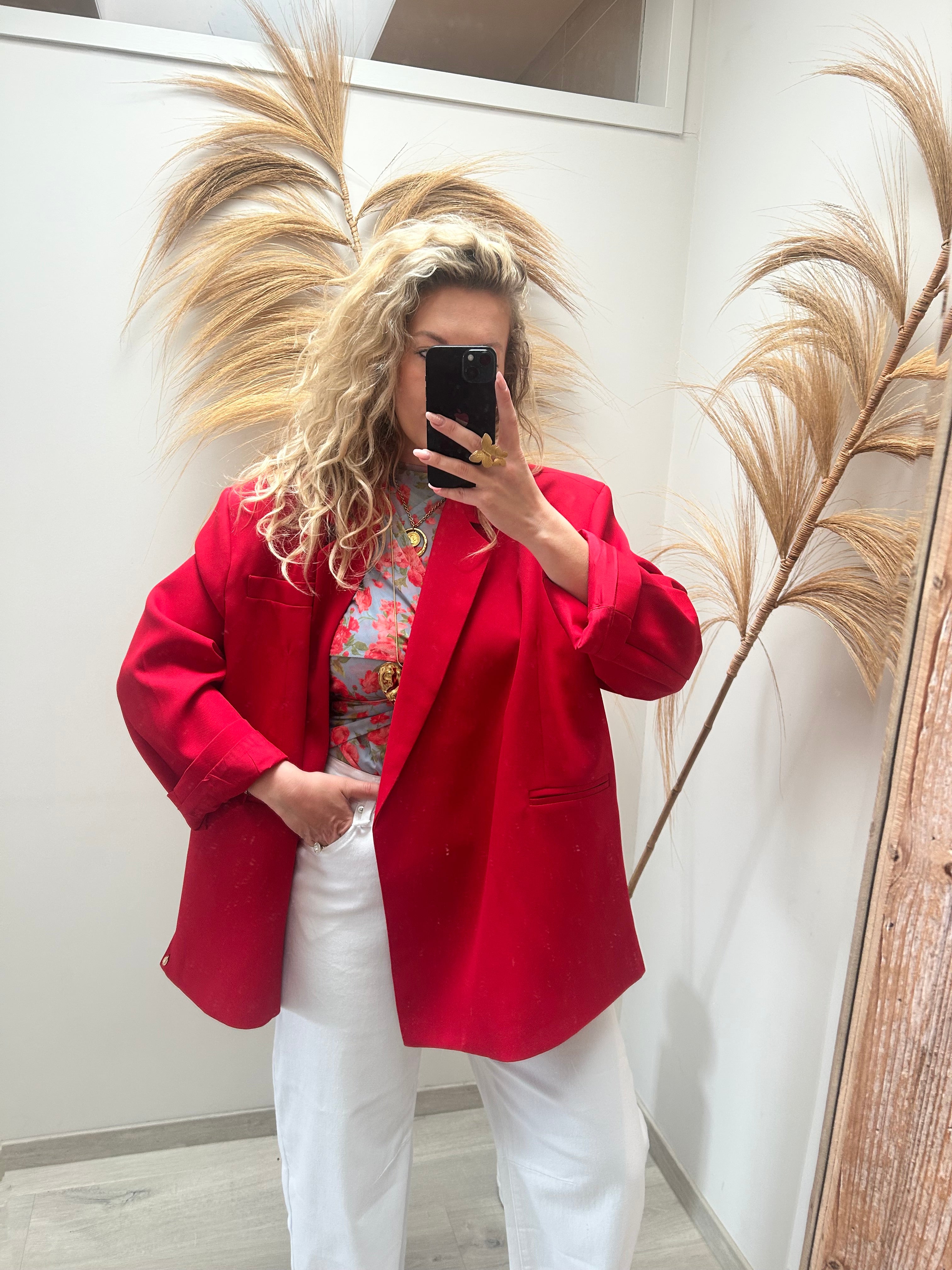 Jackie oversized blazer - rood
