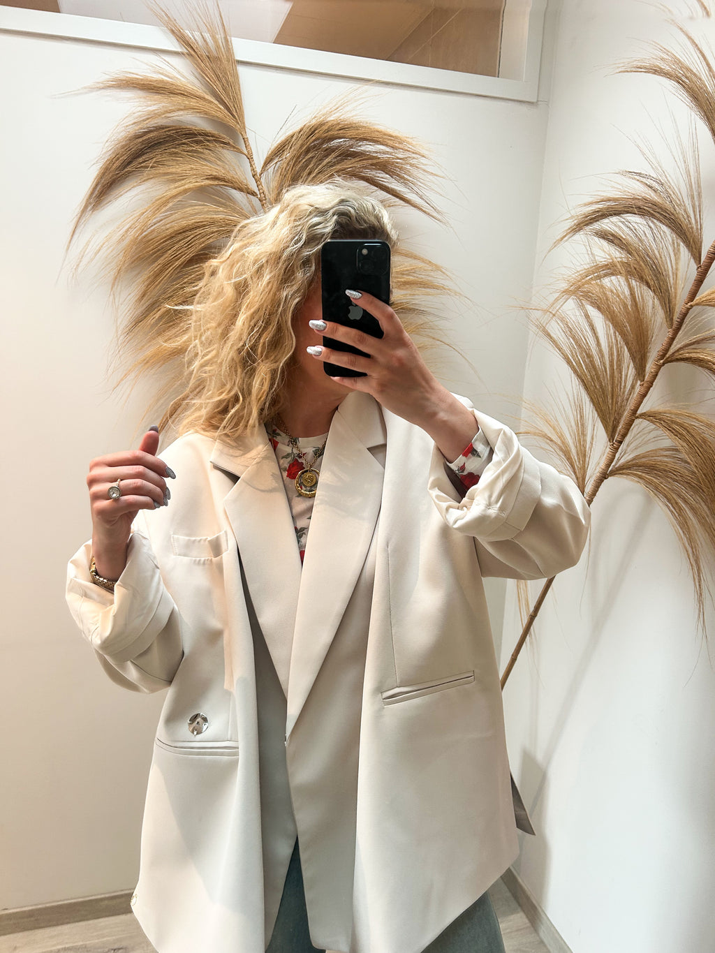 Jackie oversized blazer - beige