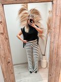 Coco knit pants - crème/zwart