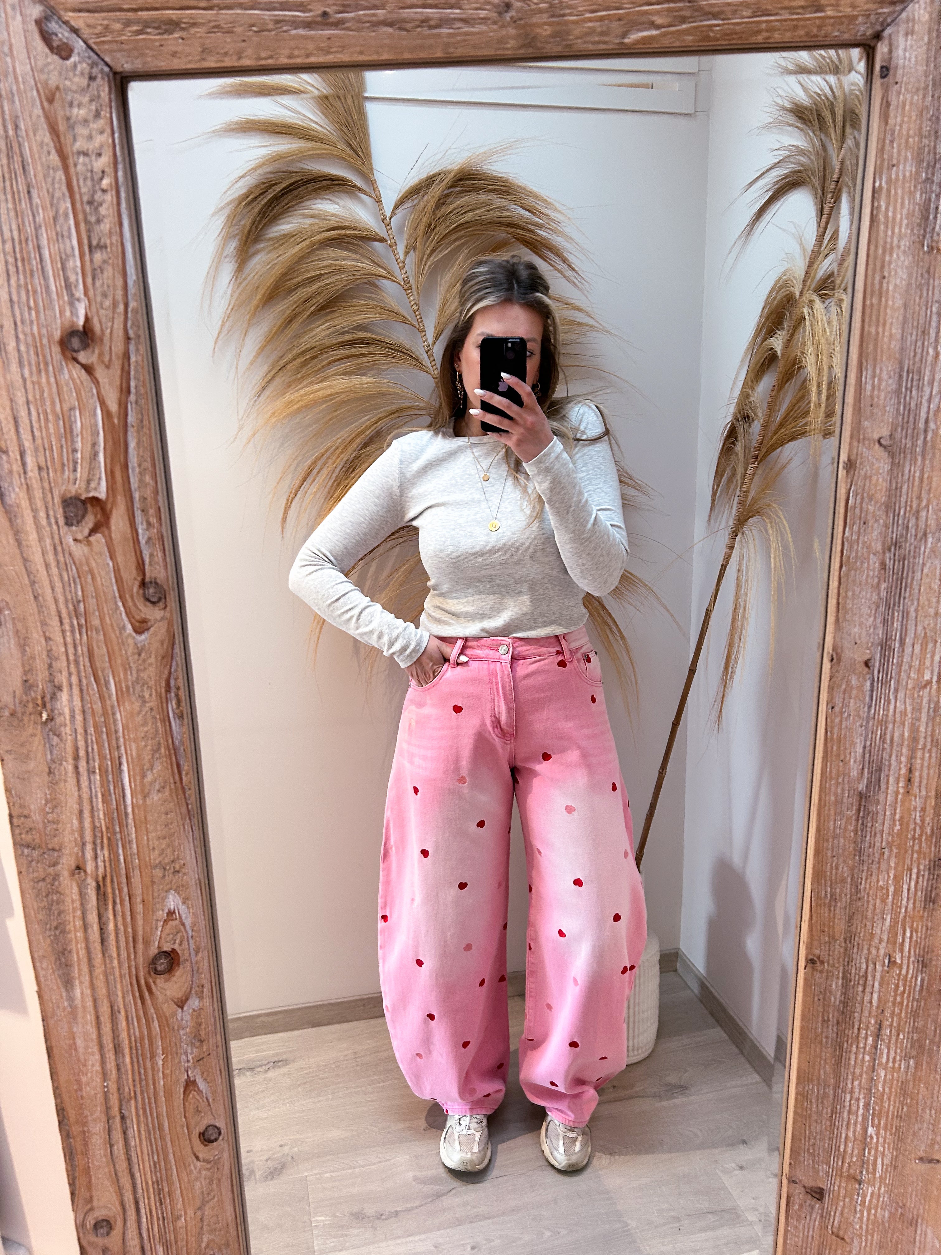 Tara basic stretch shirt - grijs