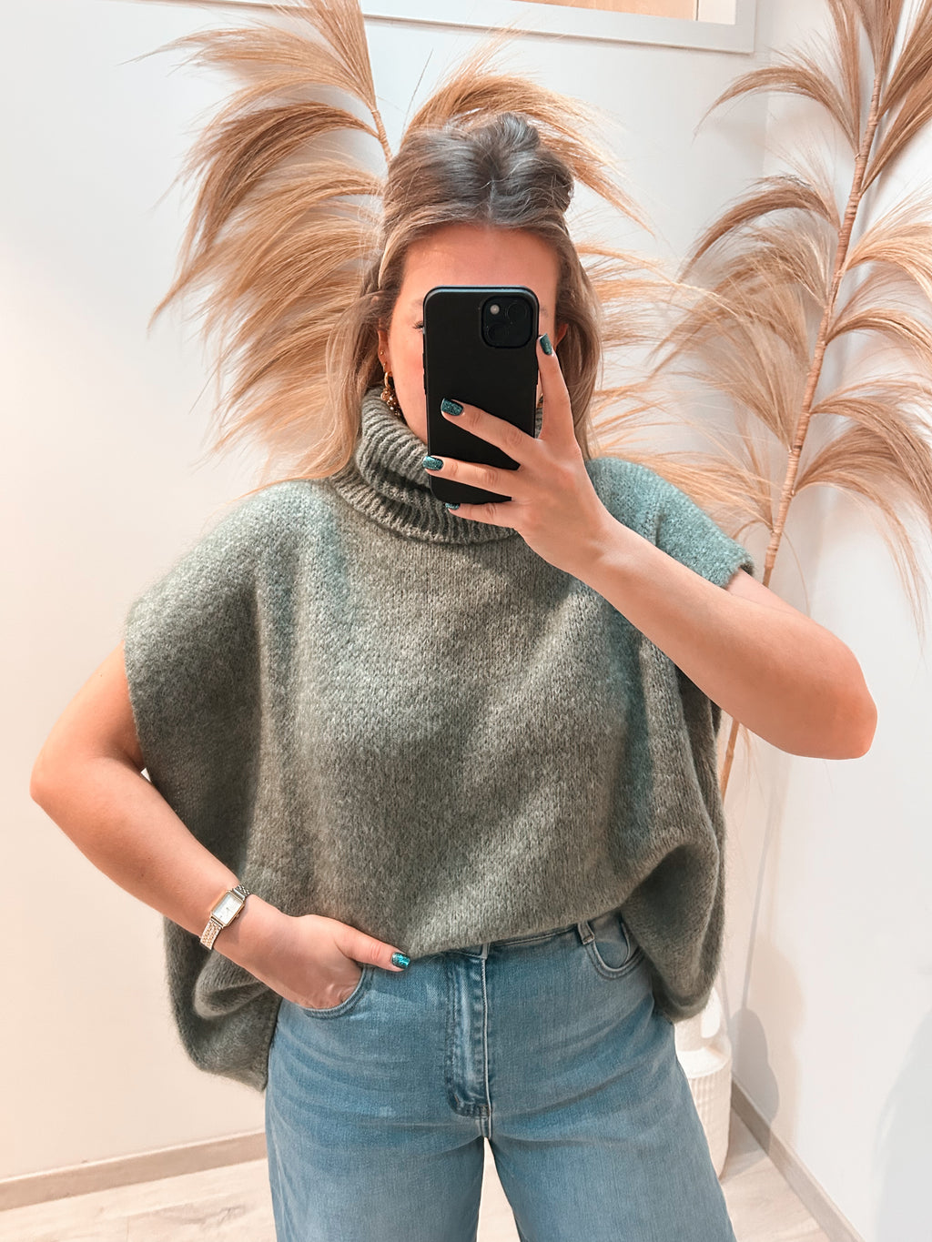 Heidi knit débardeur - khaki