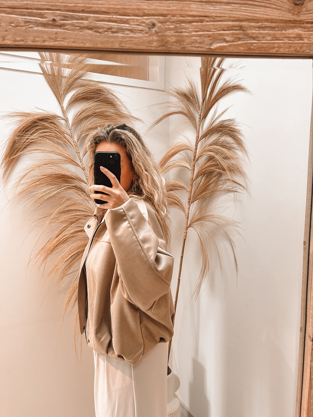 Maddie suede jacket - camel