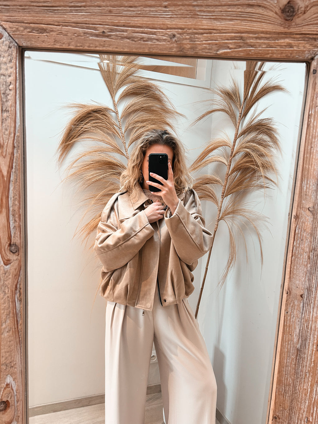 Maddie suede jacket - camel