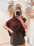 Ruby skort - brown leatherlook