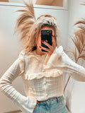 Ruby ruffle trui