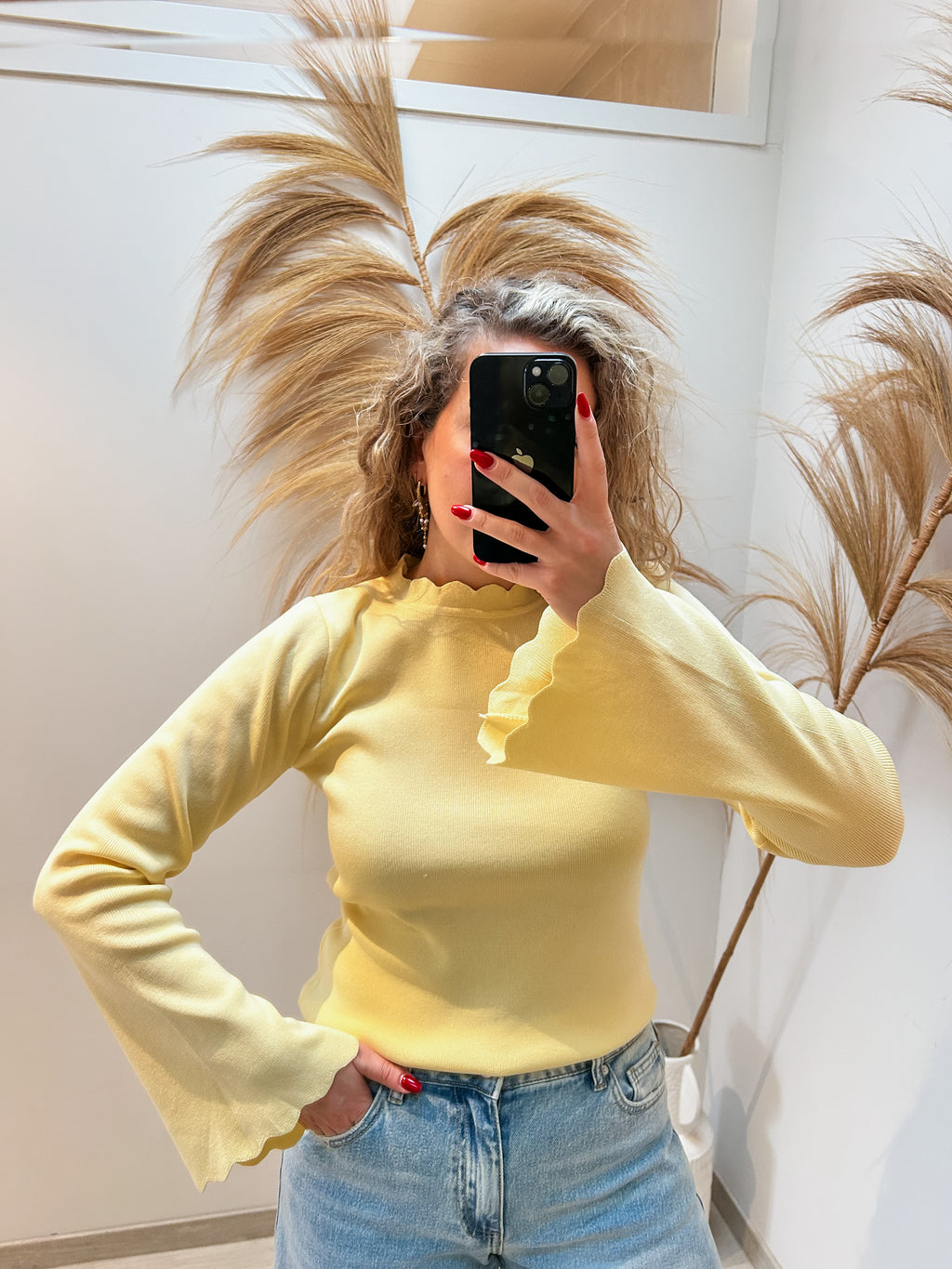Daisy top - geel