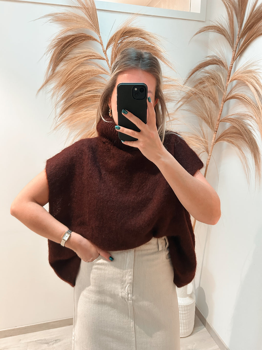 Heidi knit débardeur - bordeaux