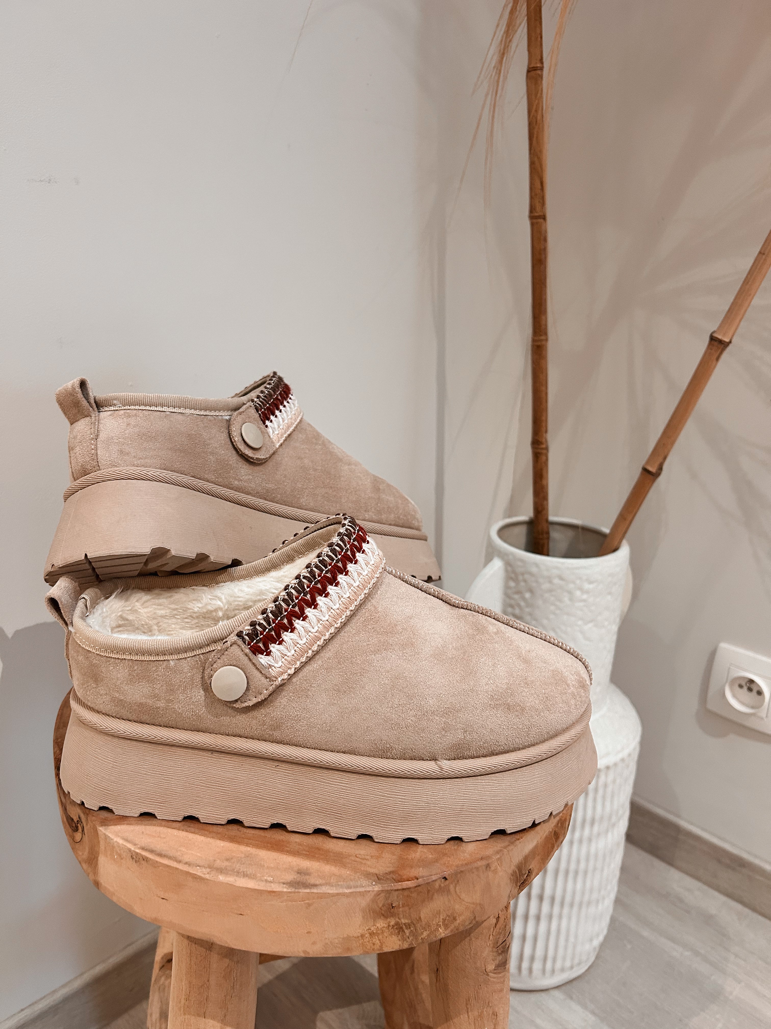 Cosy beige instappers